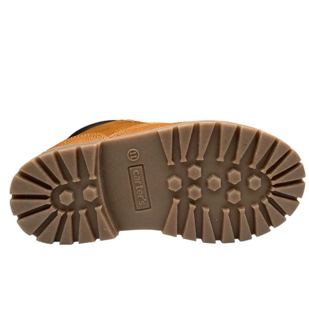 Carter's‎ Little Boys Boston Fashion Ankle Boot Size 11 Brown-Tan  Slip-on Style